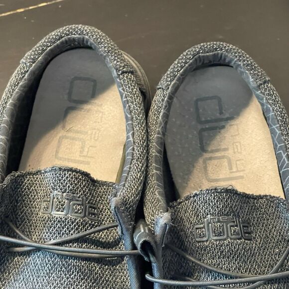 Hey Dude Wally Sox Shoes Men's Sz 13 Micro Total Black Loafer Slip On - Picture 7 of 9